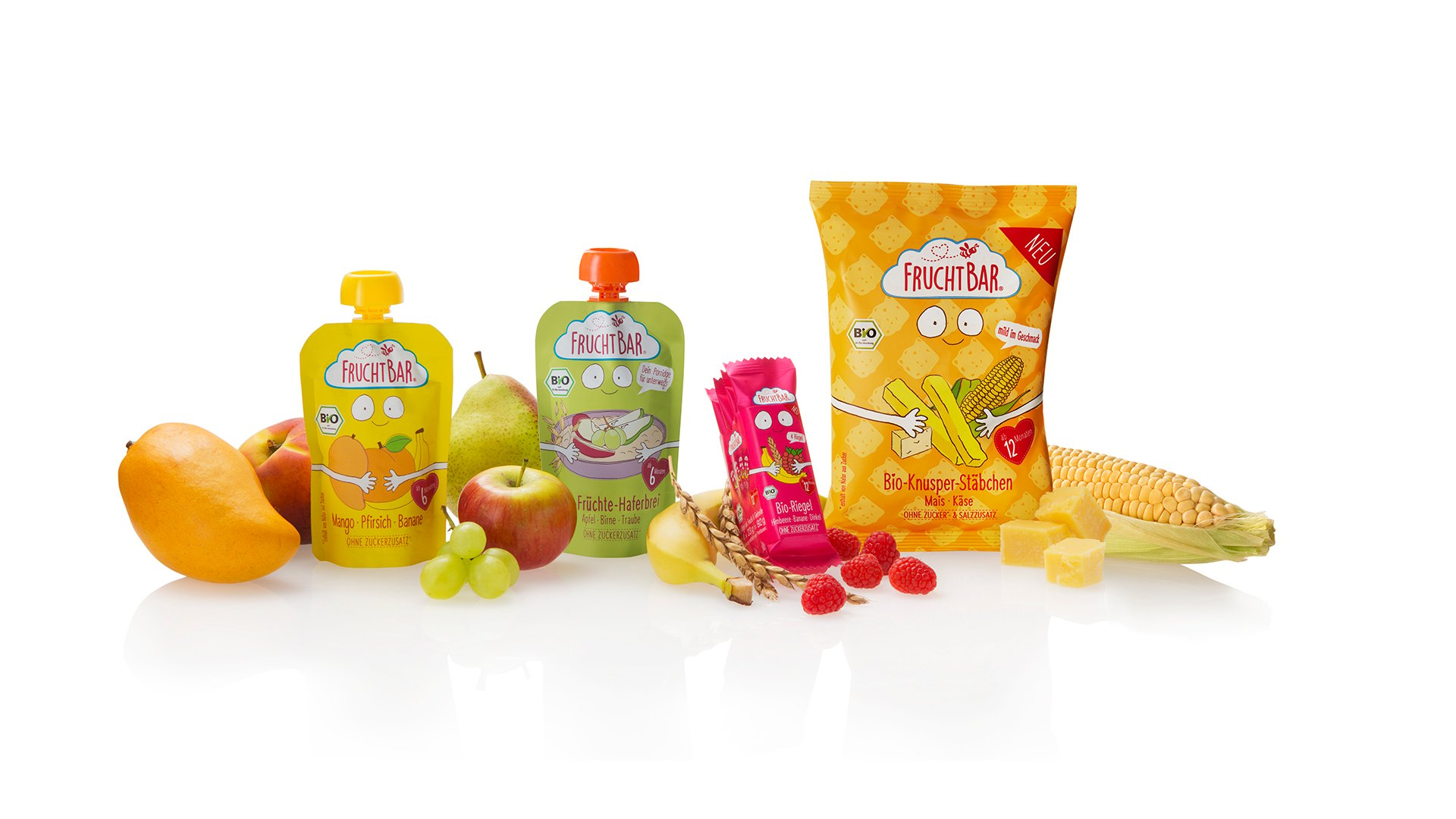 REMIRA LOGOMATE disponiert in Zukunft die FruchtBar-Bio-Snacks und Quetschies von Jufico.