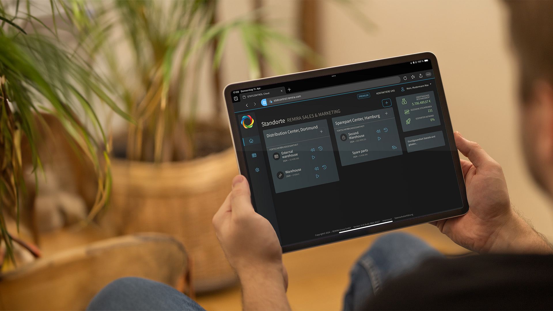 Mock-up STATCONTROL Cloud Tablet