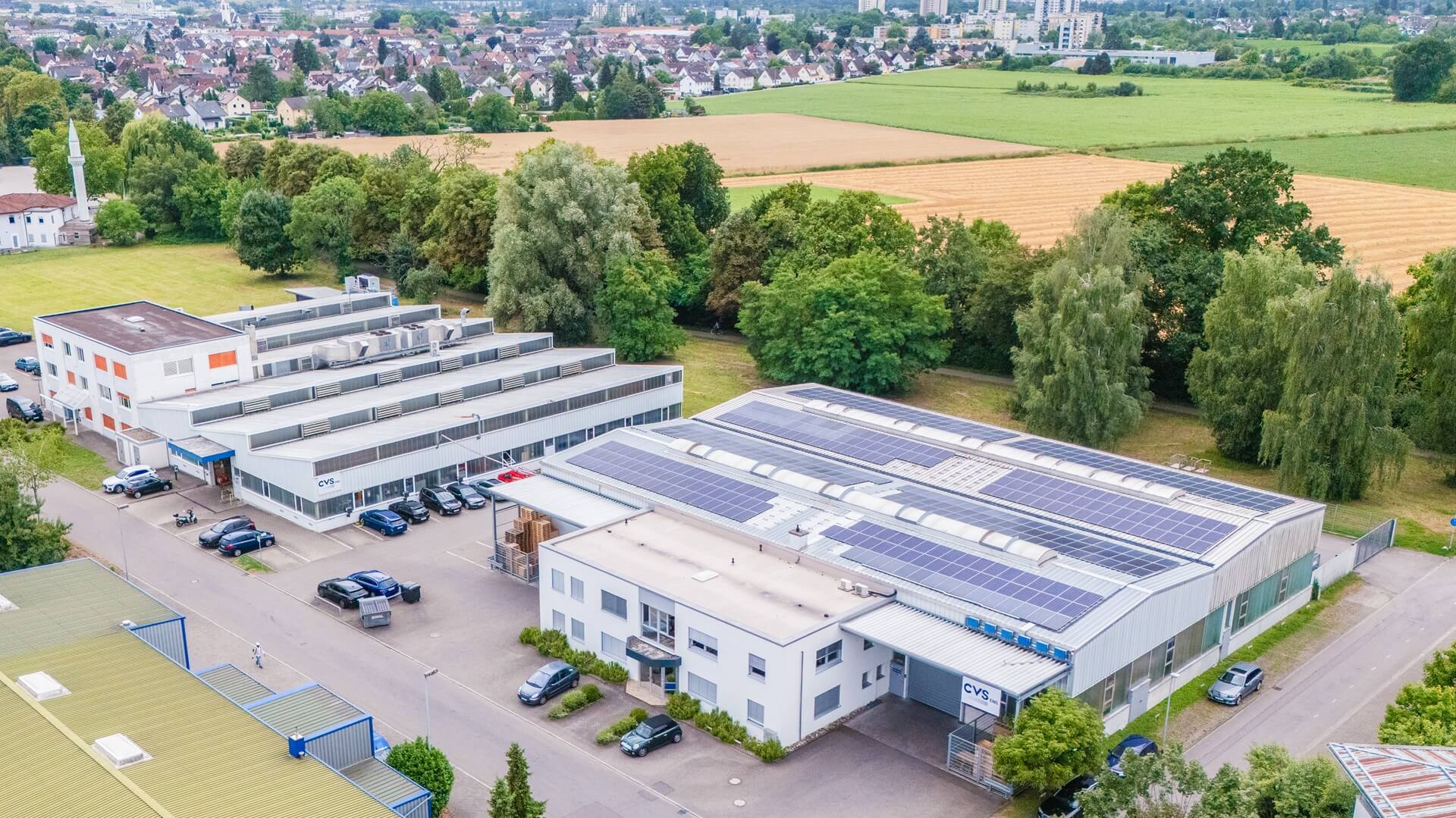 Luftaufnahme des Standorts von CVS engineering GmbH