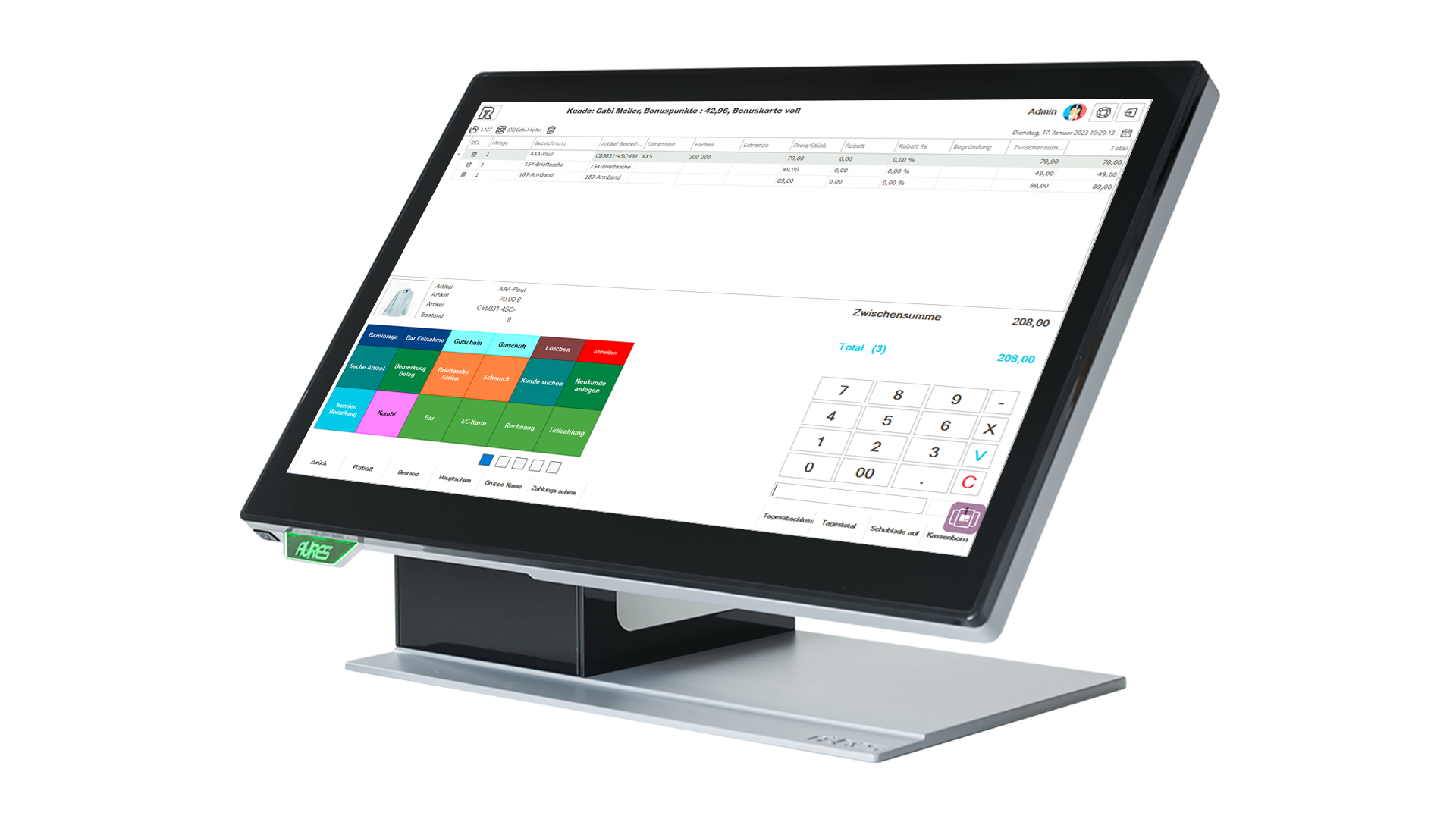 REMIRA Retail Cloud Kassenoberfläche